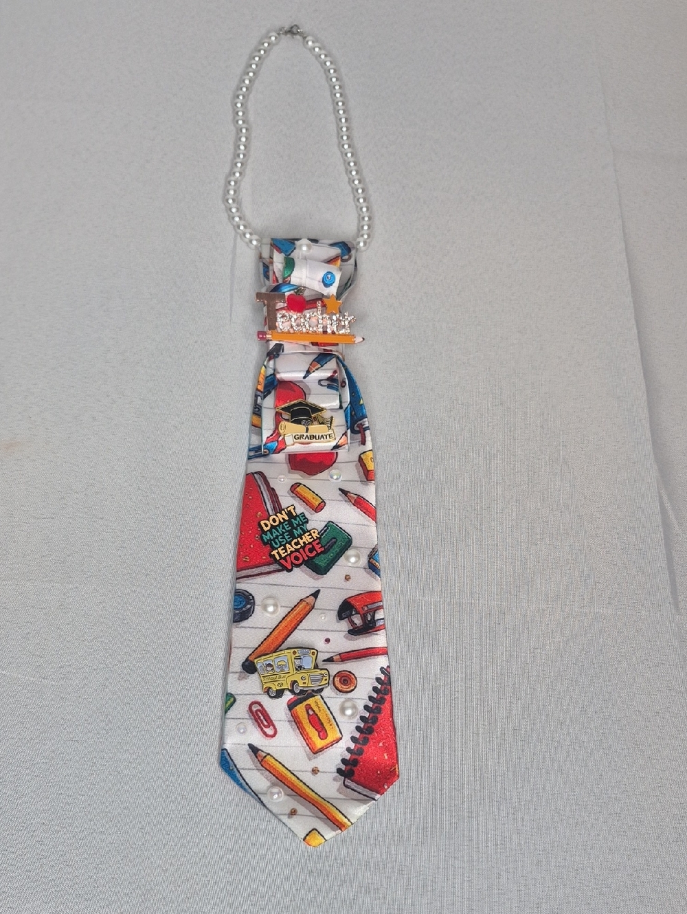 Handcrafted Luxury Fashion Necktie Necklace 📿 (THE TEACHER'S PET) - Picture 5 of 13